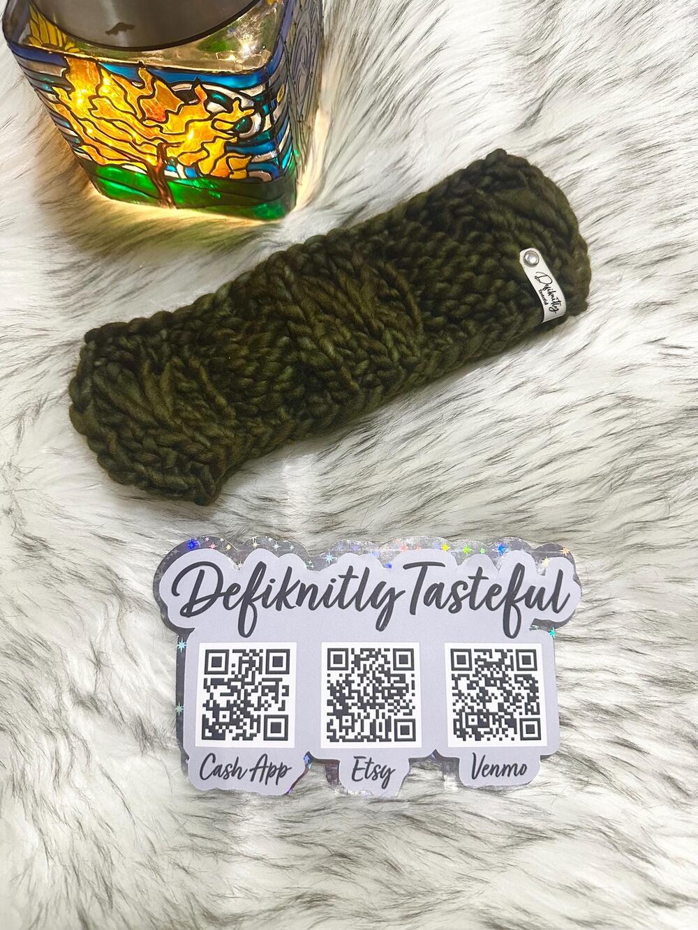 Hand Knit Merino Wool Headband: Lake Erie Headband in Olive